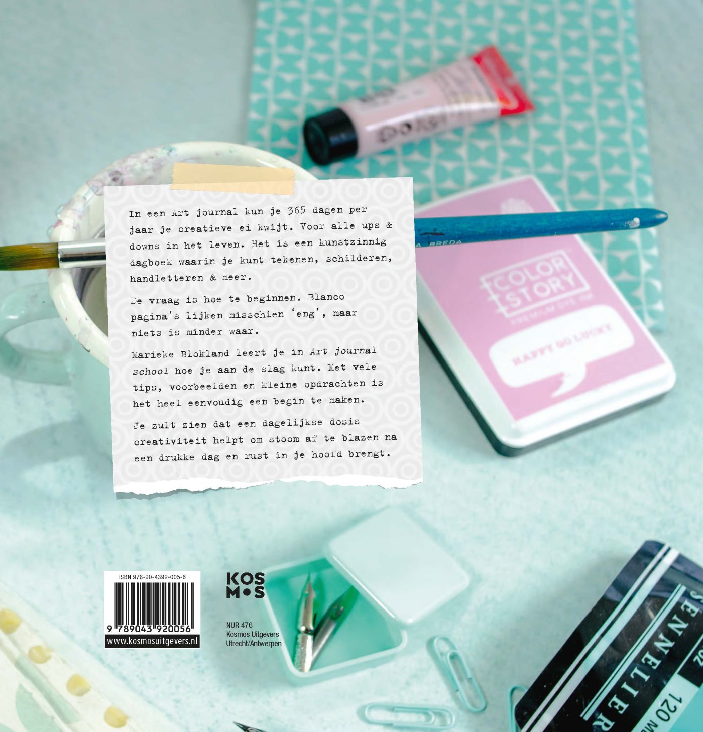 Achterkant van Art journal school