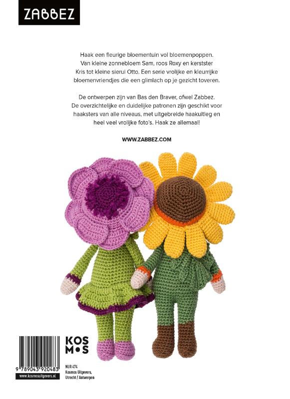 Achterkant van Bloemenpoppen haken