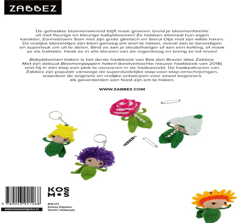 Achterkant van Babybloemen haken