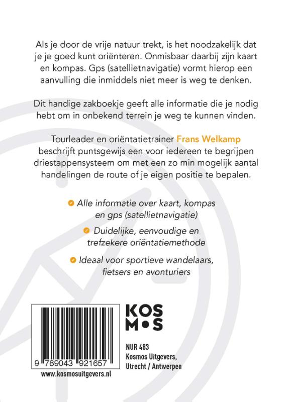 Achterkant van Zakboek Kaart Kompas GPS