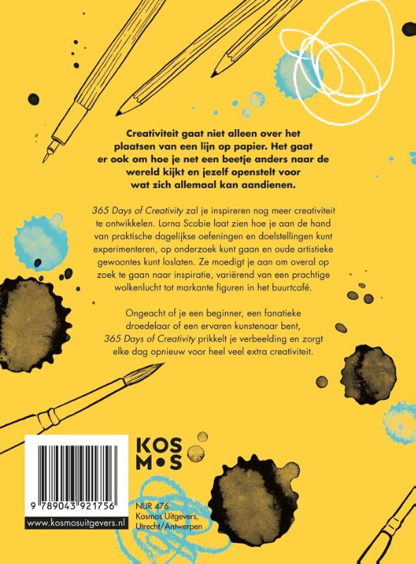 Achterkant van 365 Days of Creativity