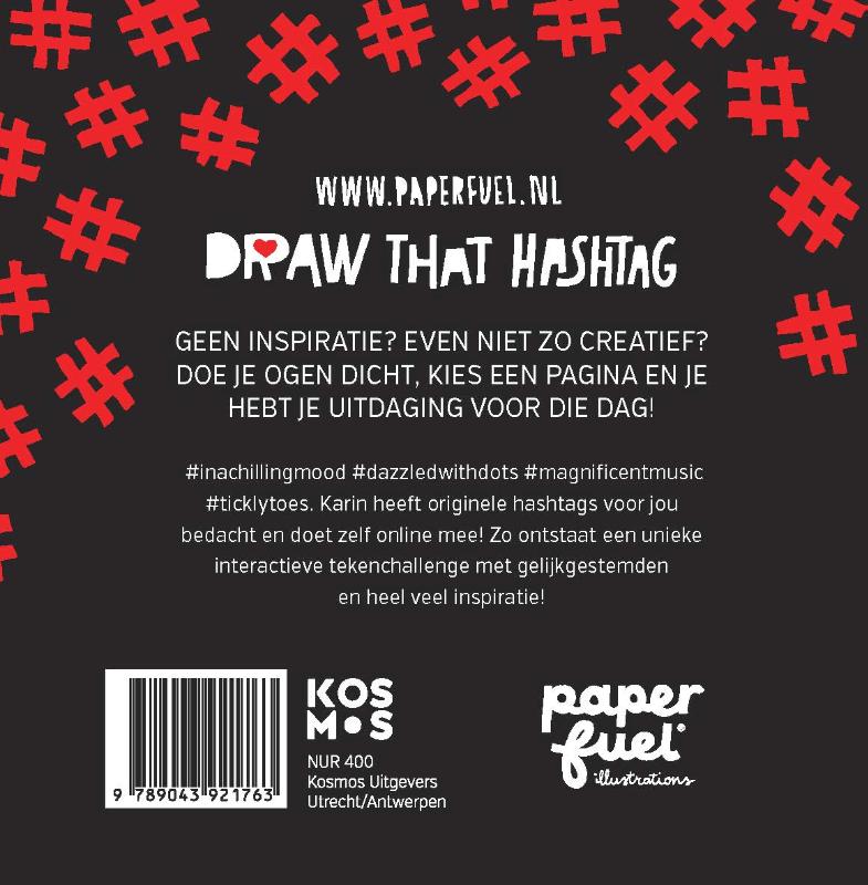 Achterkant van Draw that hashtag