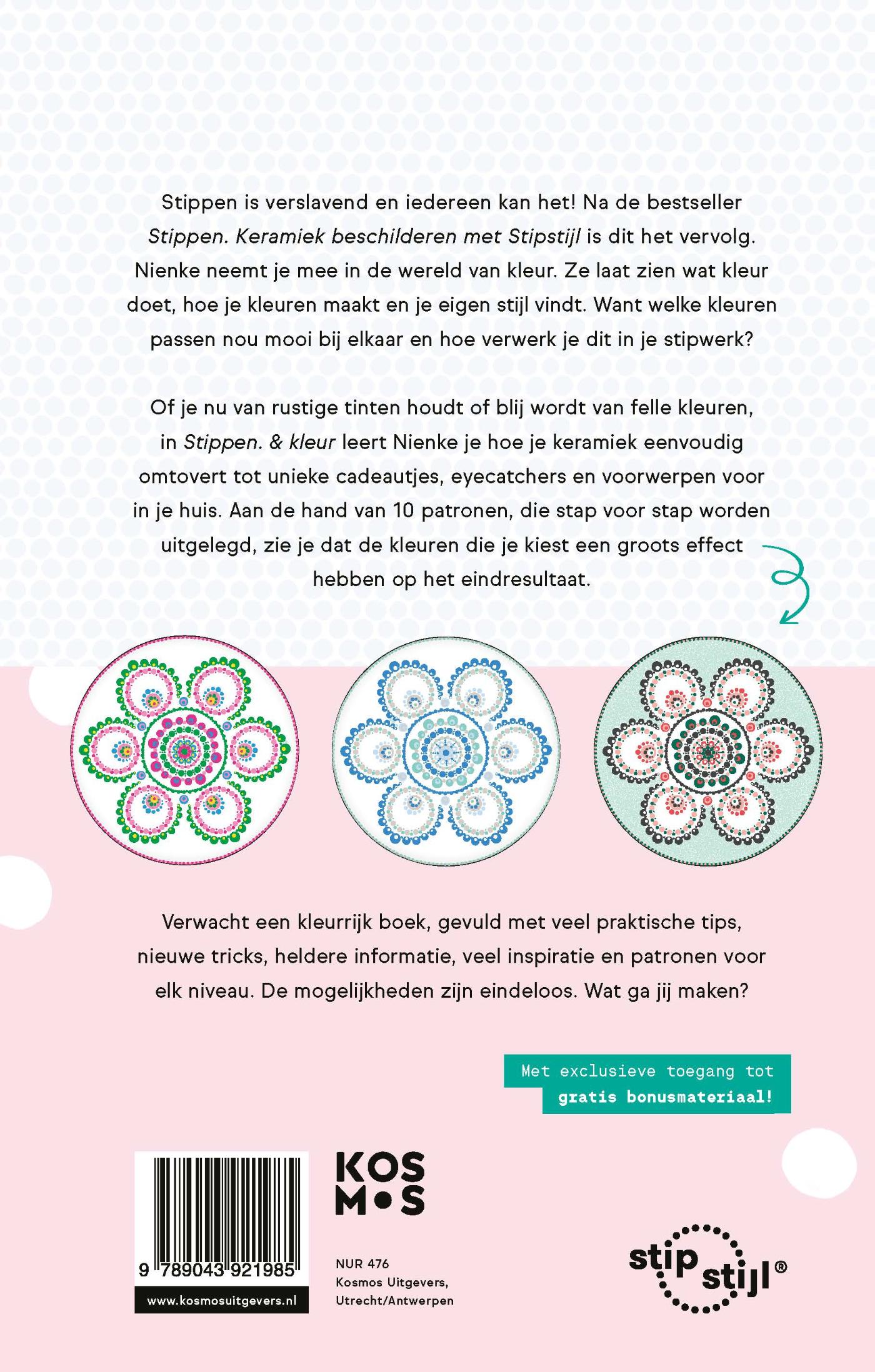 Achterkant van Stippen en kleur