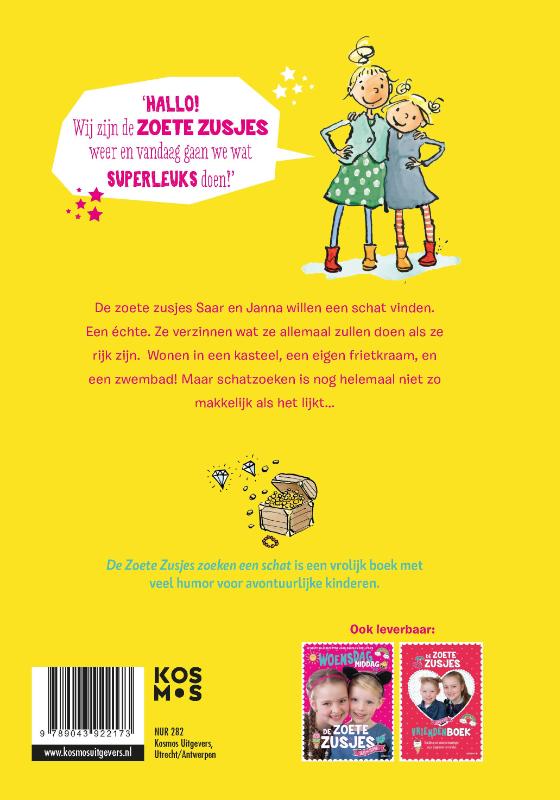 Achterkant van De Zoete Zusjes zoeken een schat