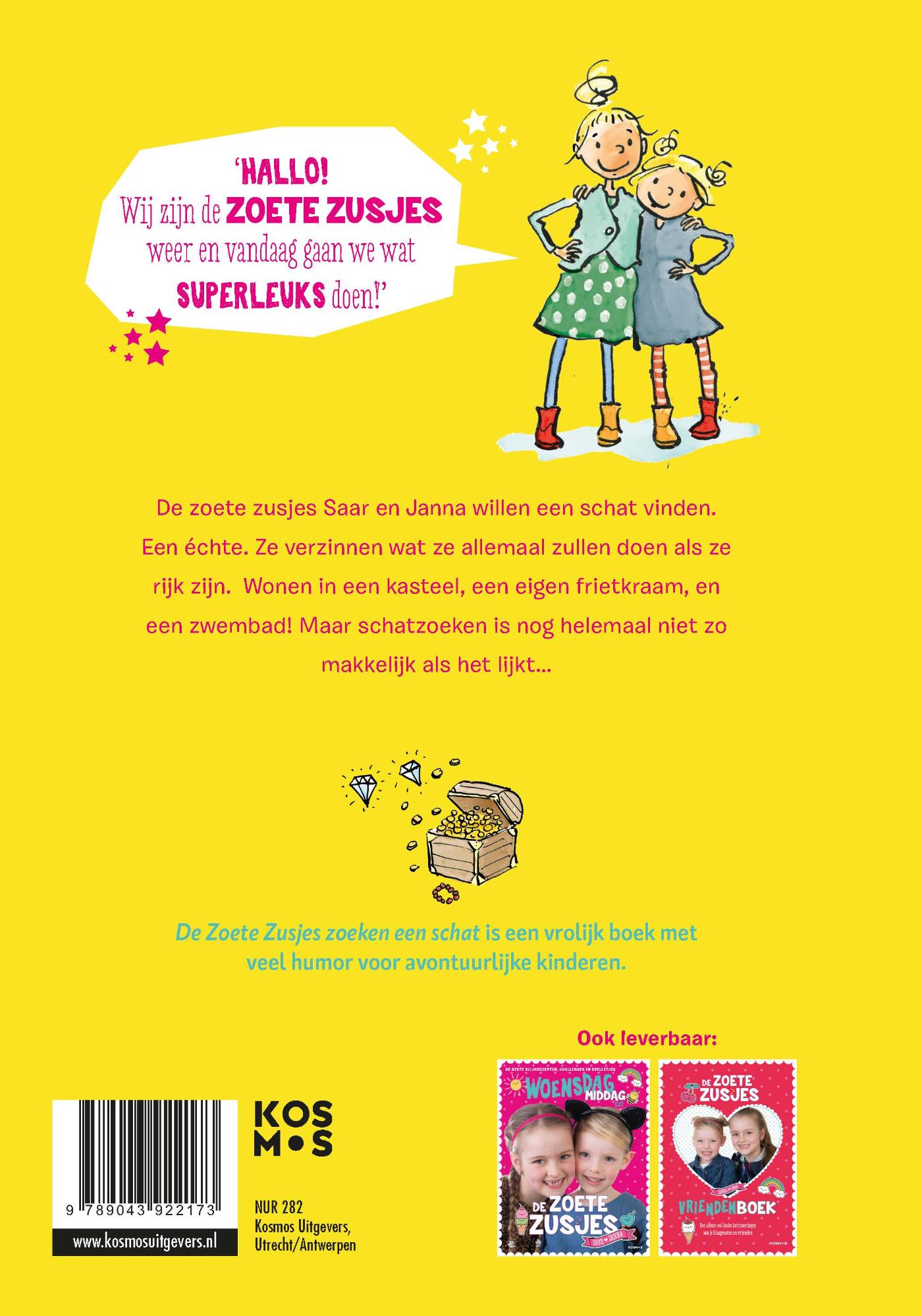 Achterkant van De Zoete Zusjes zoeken een schat