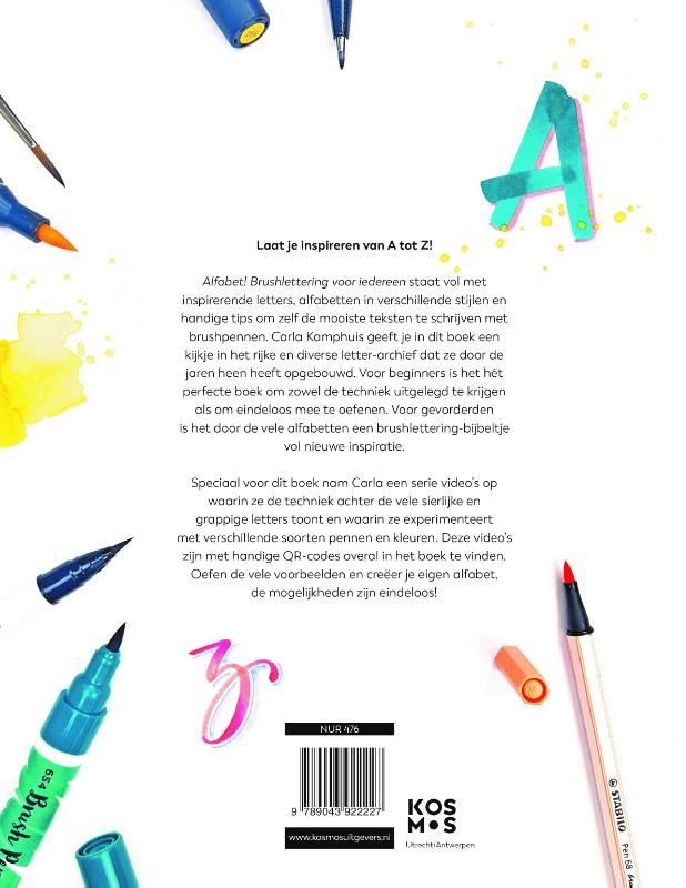 Achterkant van Alfabet! Brushlettering voor iedereen