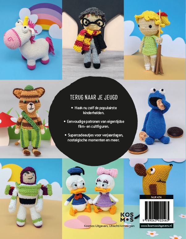 Achterkant van Helden uit je kindertijd haken