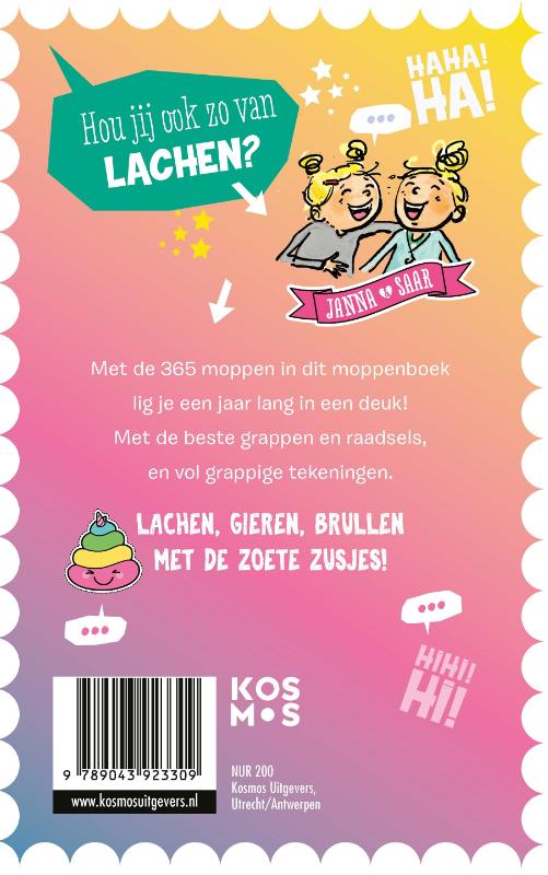 Achterkant van De Zoete Zusjes moppenboek