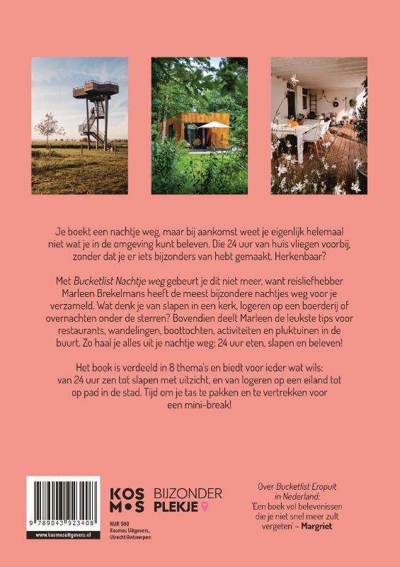Achterkant van Bucketlist nachtje weg in Nederland