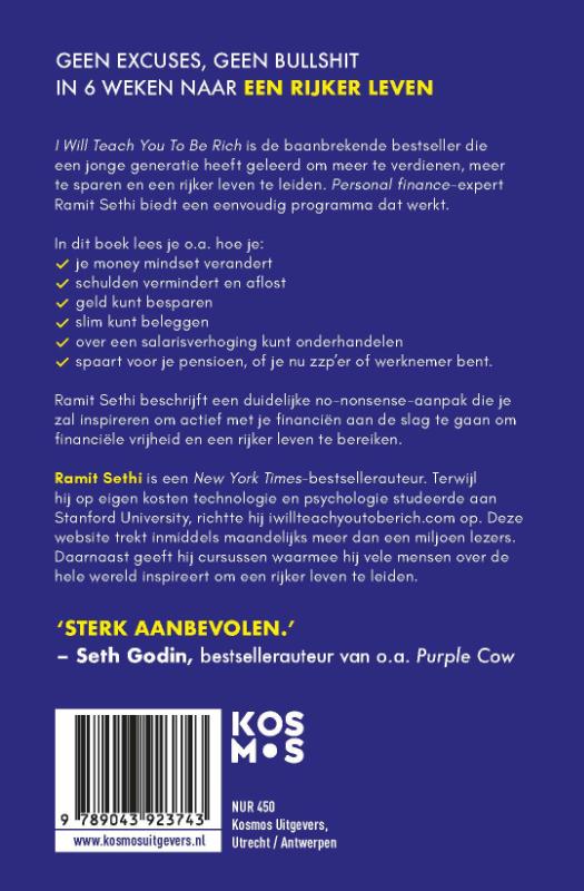 Achterkant van I Will Teach You To Be Rich
