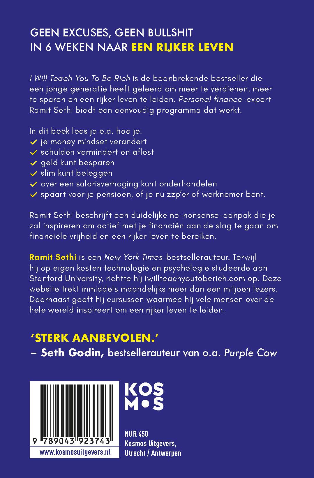 Achterkant van I Will Teach You To Be Rich