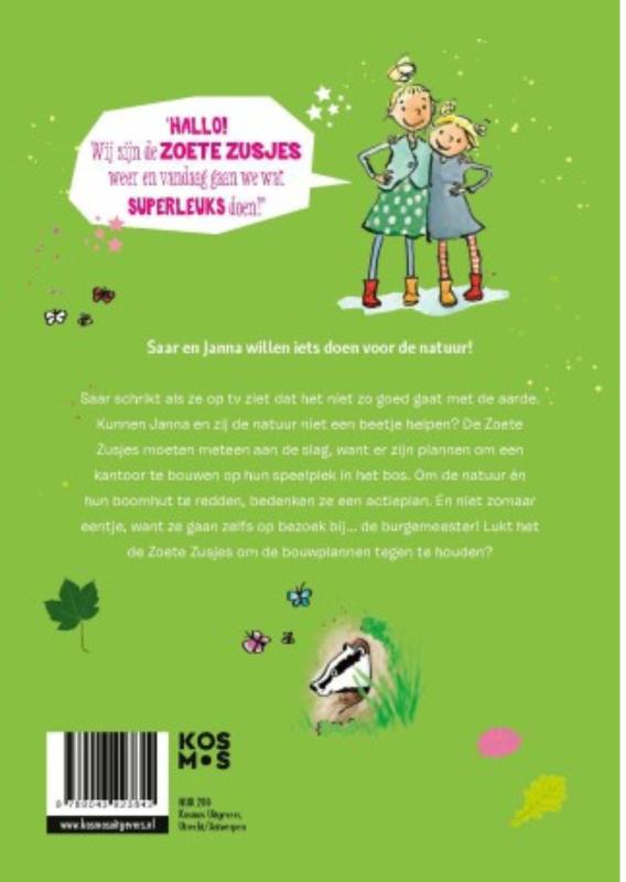 Achterkant van De Zoete Zusjes helpen de natuur