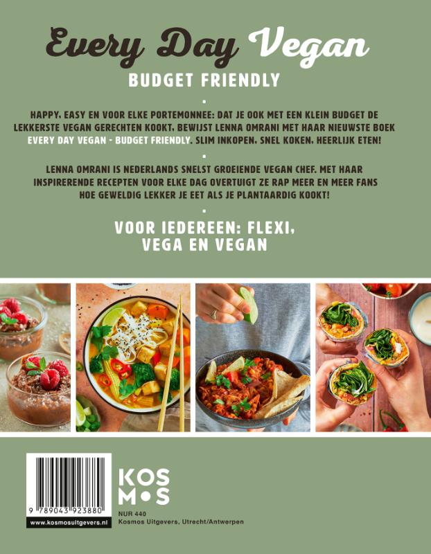 Achterkant van Every Day Vegan Budget Friendly