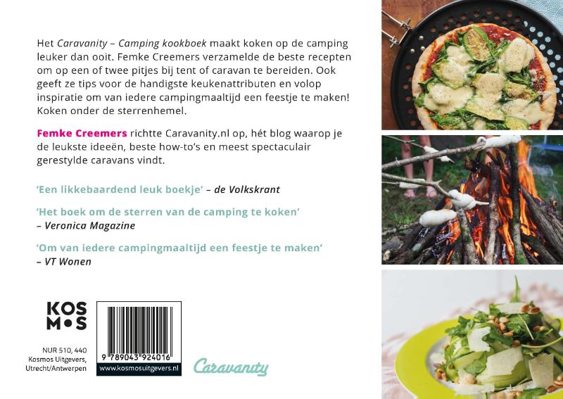 Achterkant van Caravanity - Camping kookboek