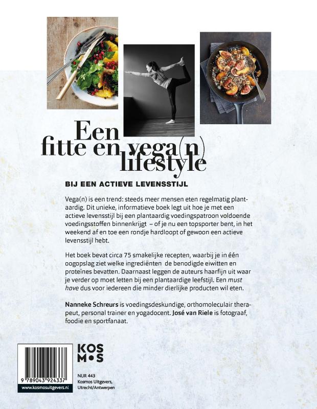 Achterkant van Vega(n) food voor sporters
