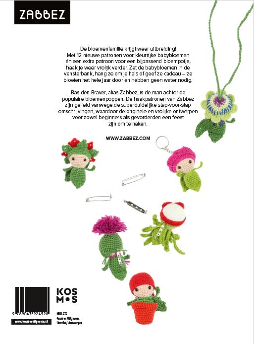 Achterkant van Babybloemen haken 2