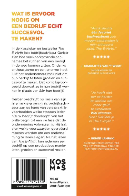 Achterkant van The E-Myth