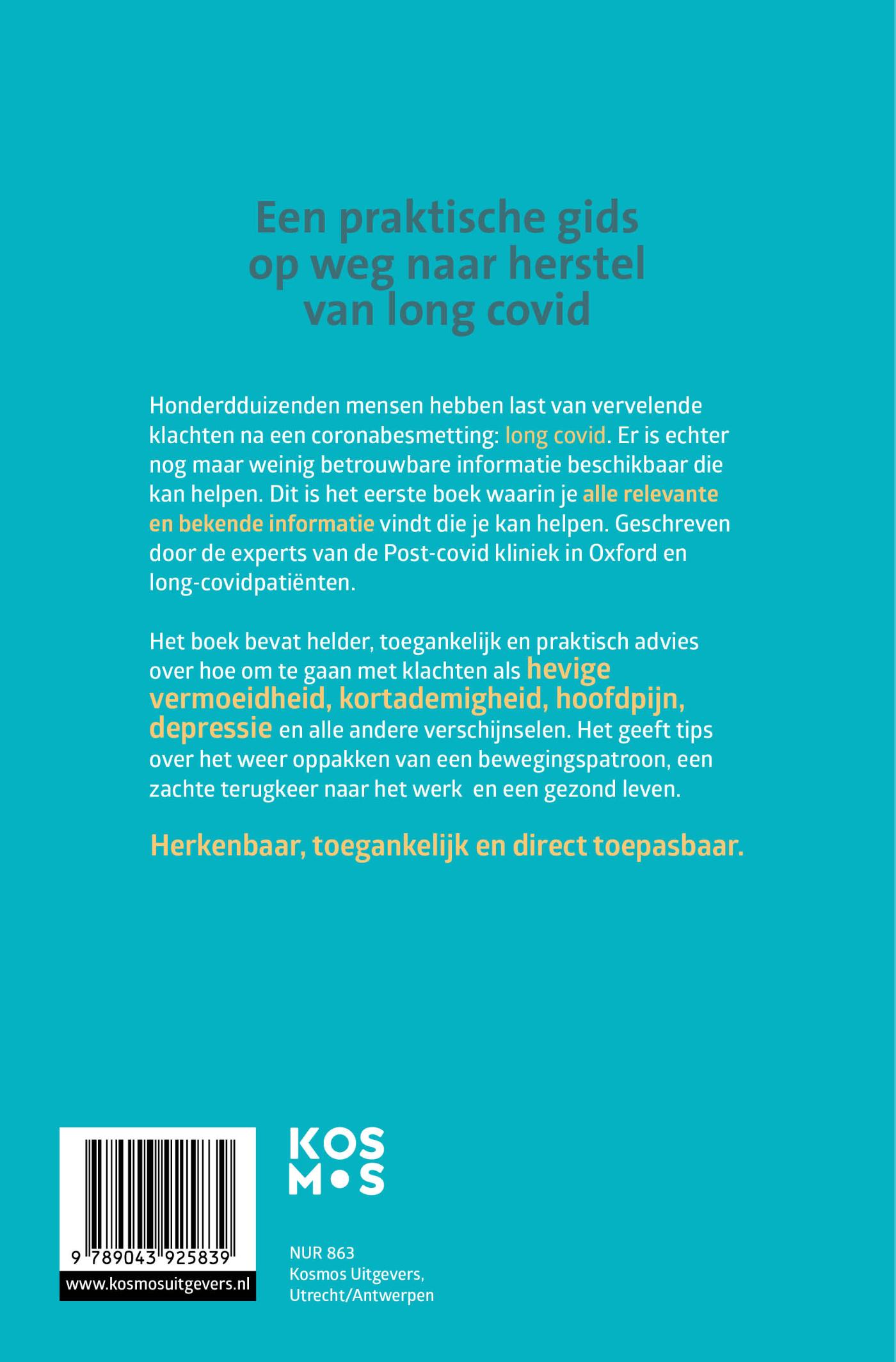 Achterkant van Long covid zelfhulpgids
