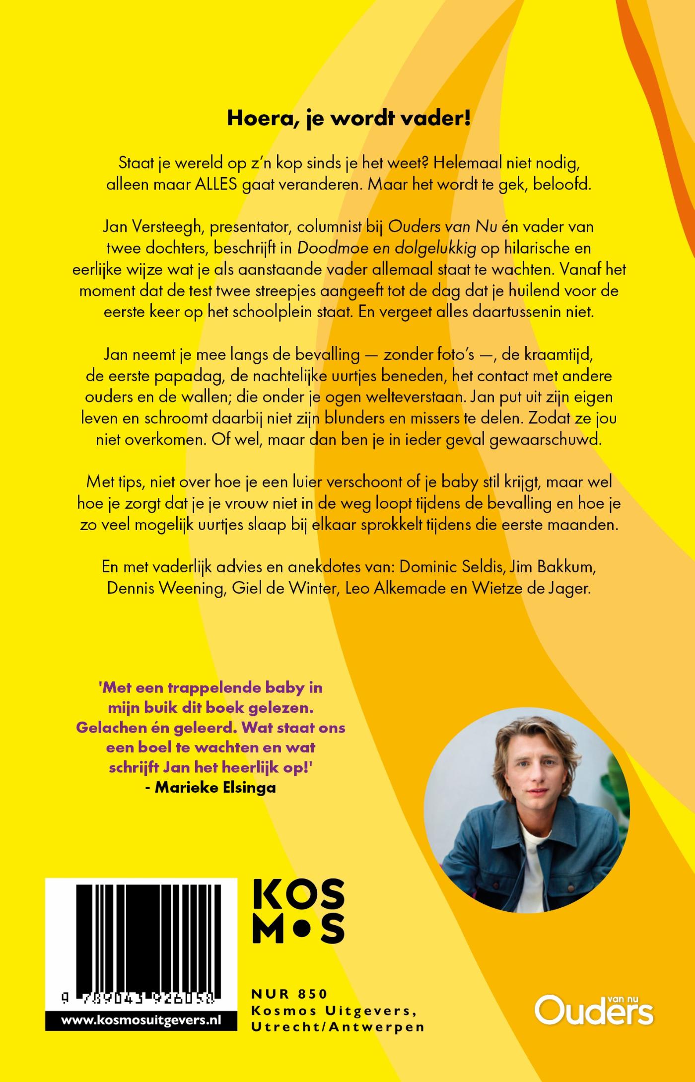 Achterkant van Doodmoe en dolgelukkig