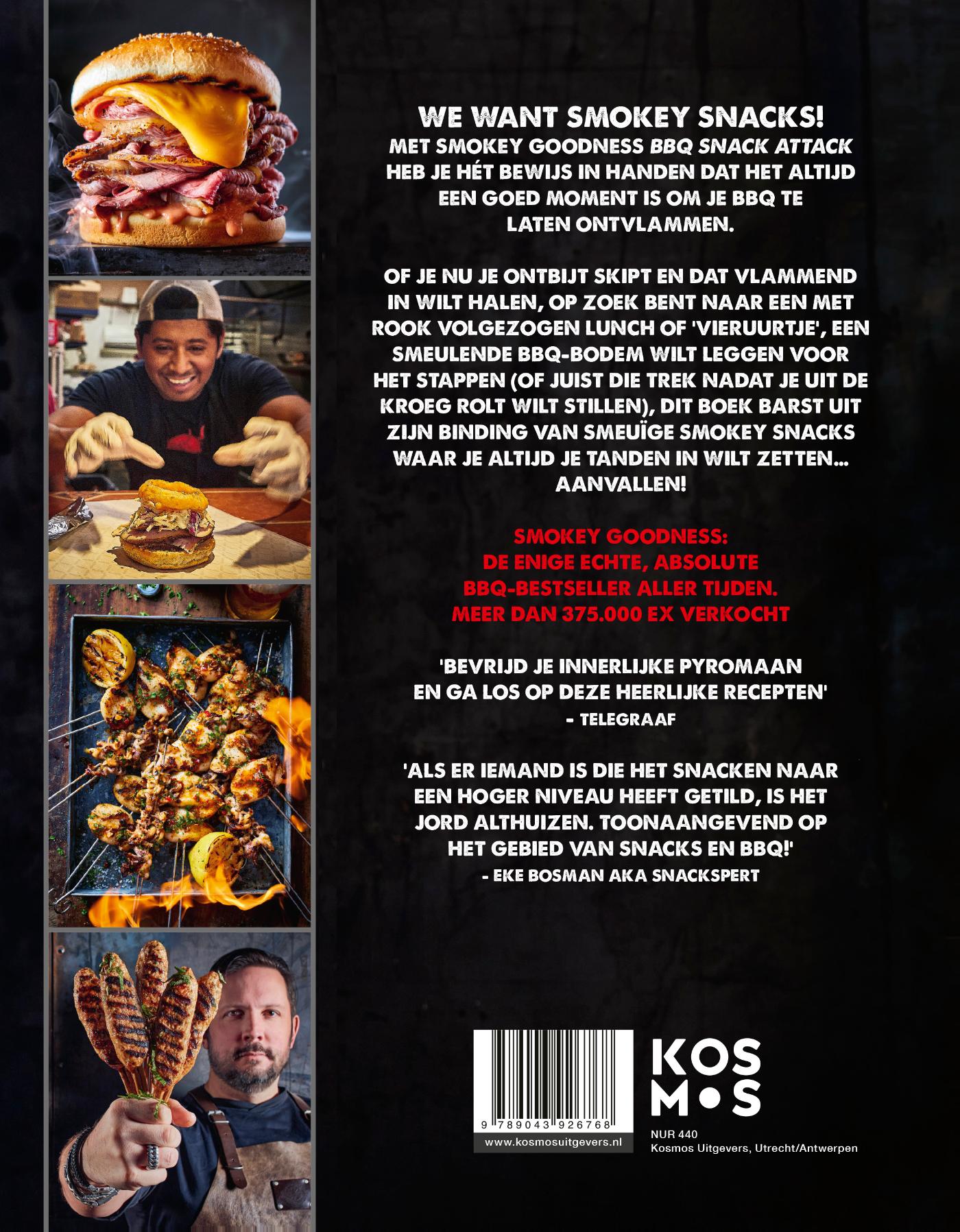 Achterkant van Smokey Goodness BBQ snack attack