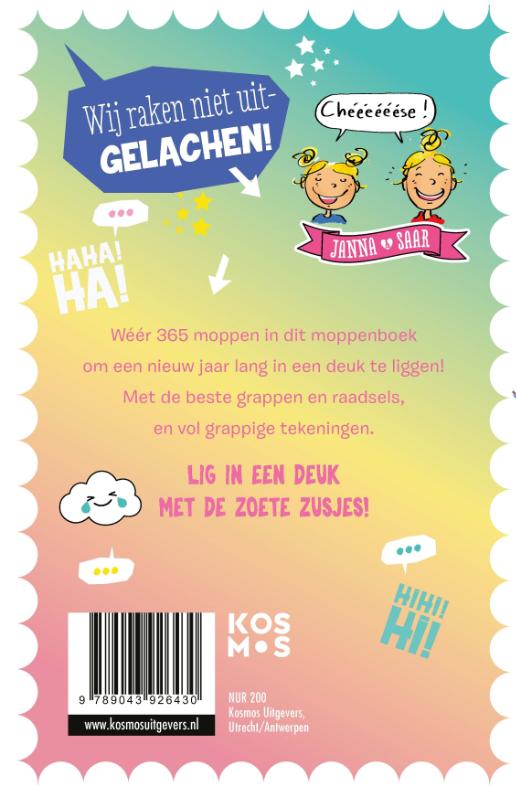 Achterkant van De Zoete Zusjes moppenboek 2