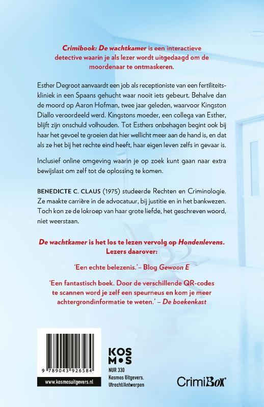 Achterkant van Crimibook: De wachtkamer