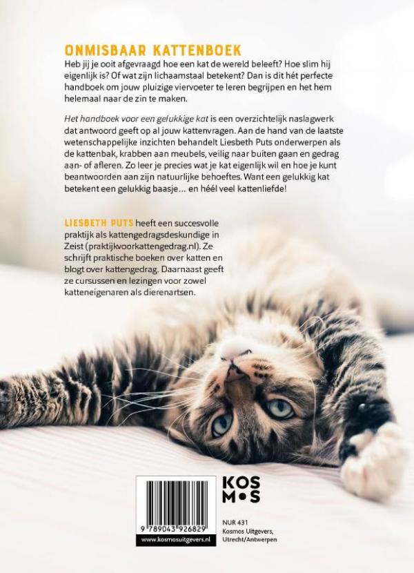 Achterkant van Het handboek voor een gelukkige kat
