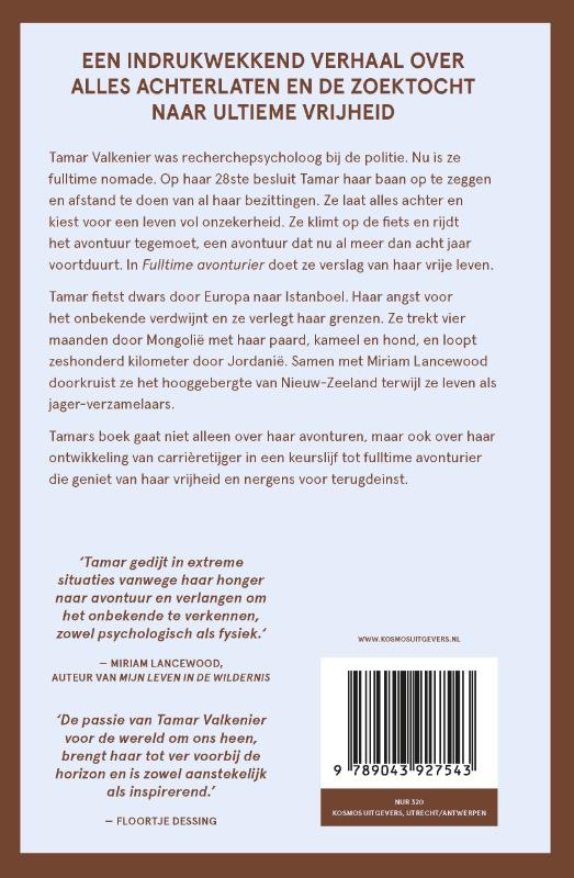 Achterkant van Fulltime avonturier