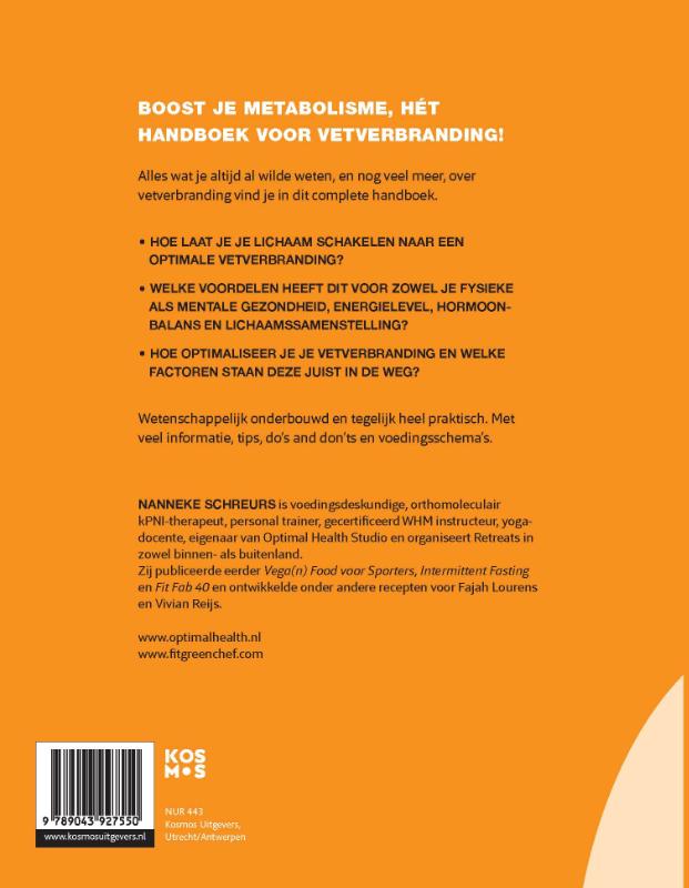 Achterkant van Handboek vetverbranding