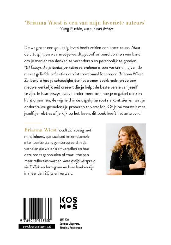 Achterkant van 101 essays die je denkwijze zullen veranderen