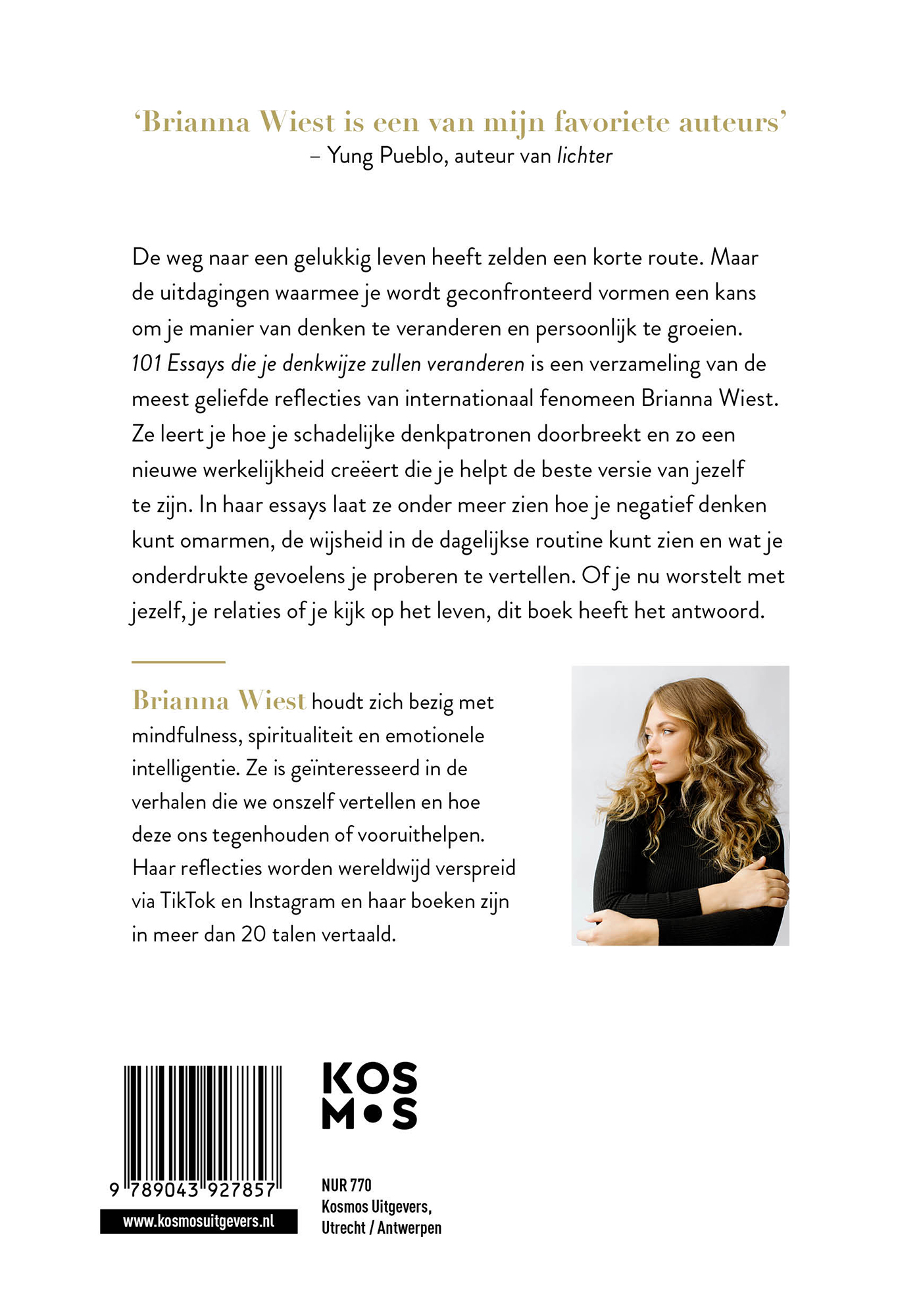Achterkant van 101 essays die je denkwijze zullen veranderen