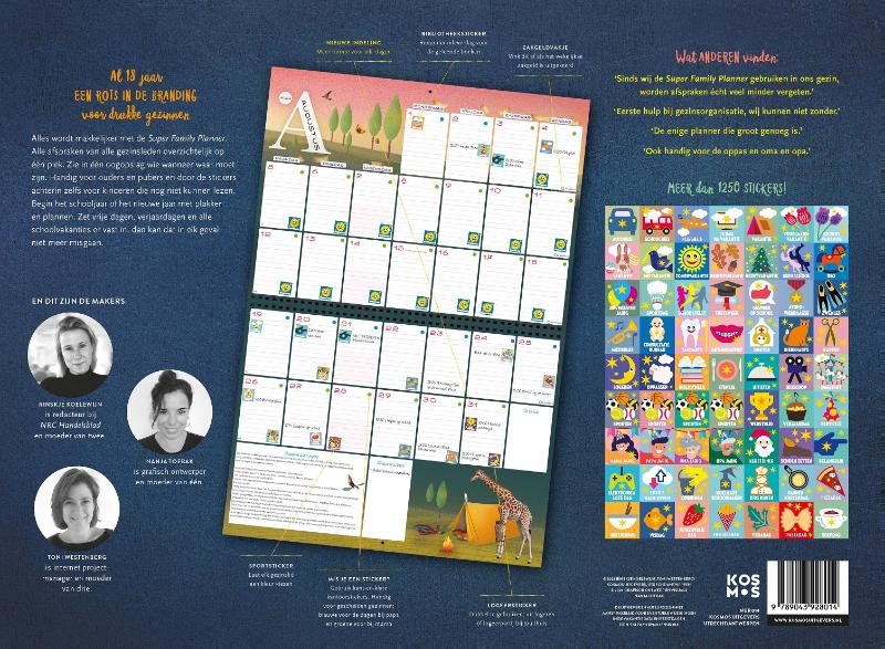 Achterkant van De handigste Super Family Planner 2024