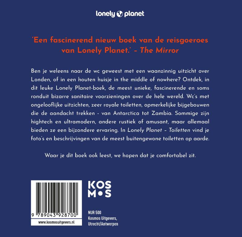 Achterkant van Lonely Planet - Toiletten