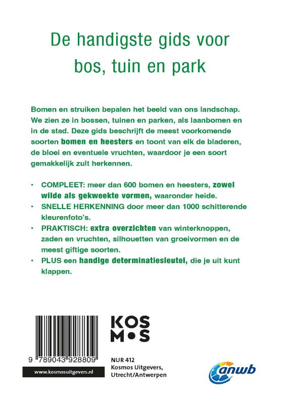 Achterkant van Bomengids
