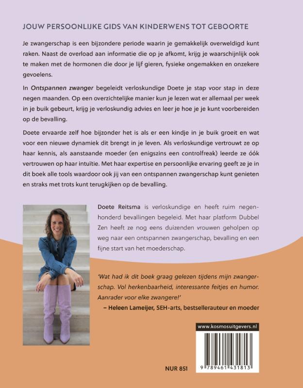 Achterkant van Ontspannen zwanger