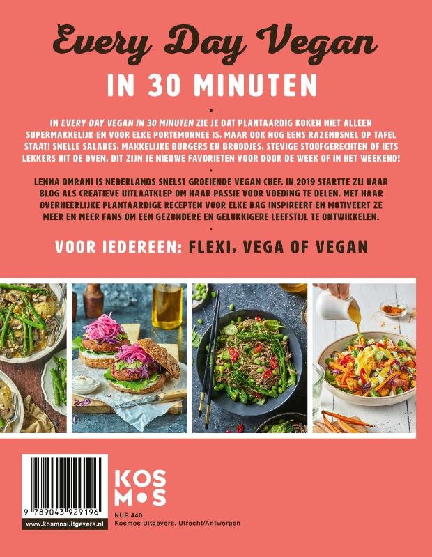 Achterkant van Every Day Vegan in 30 minuten