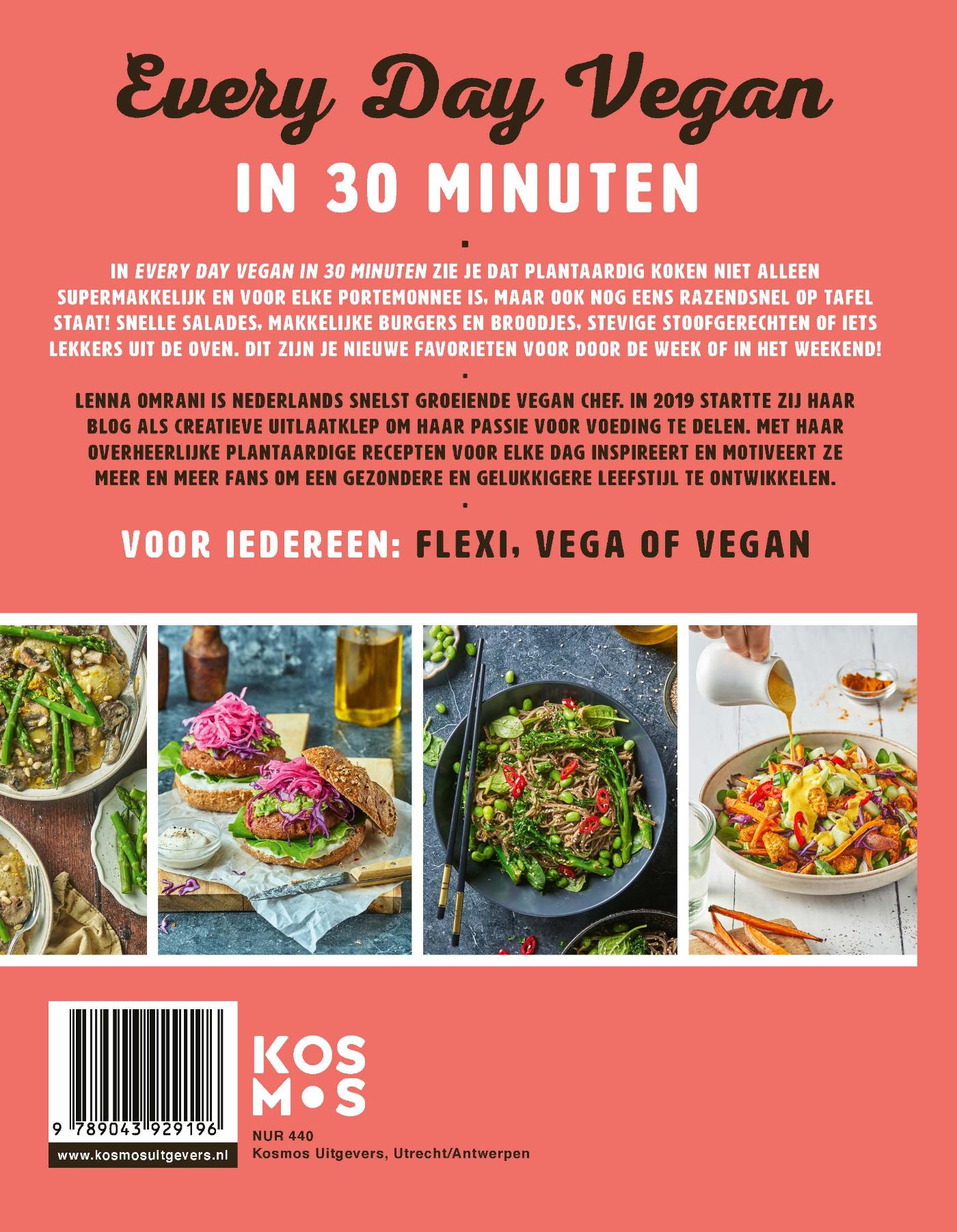 Achterkant van Every Day Vegan in 30 minuten
