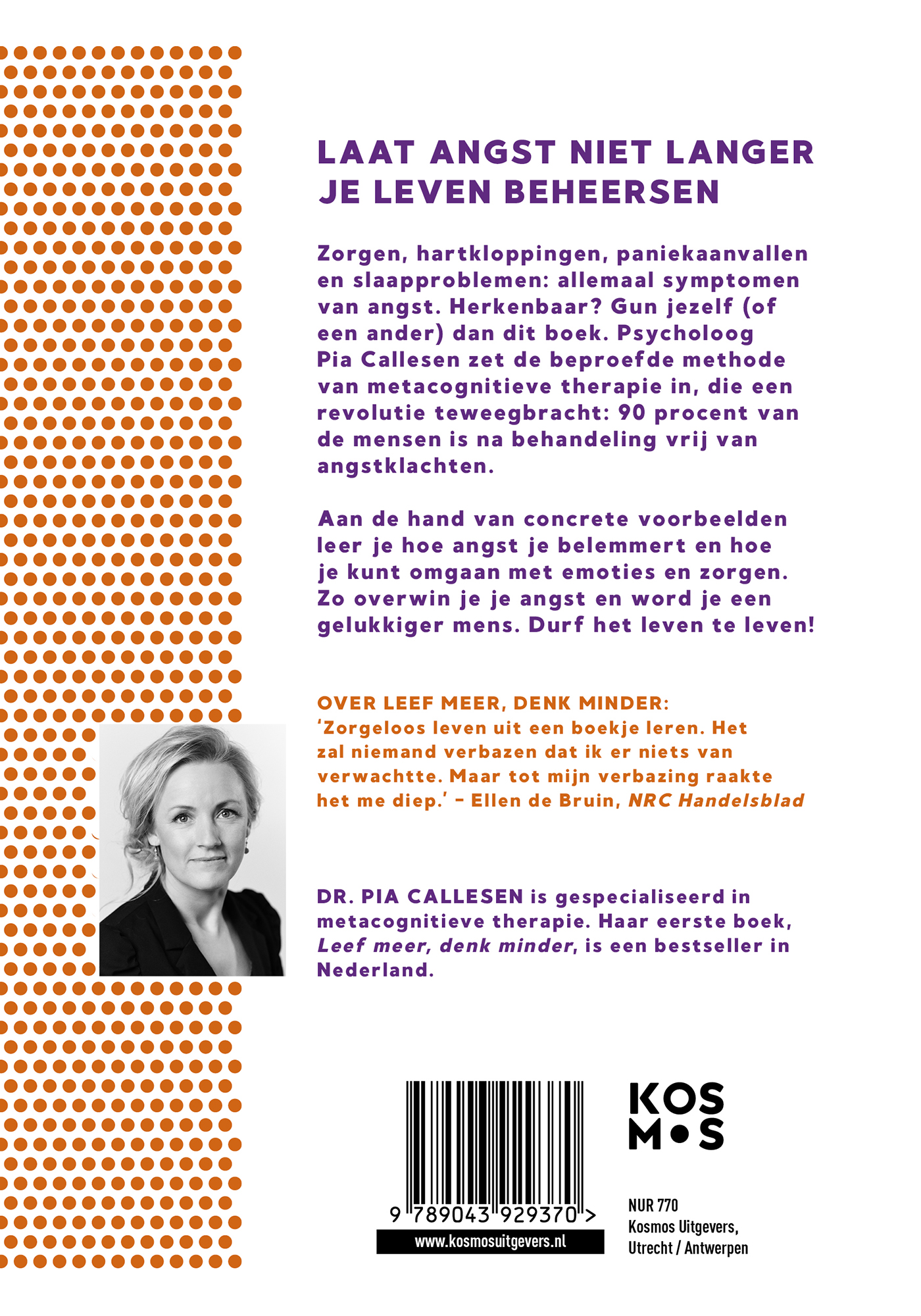 Achterkant van Leef zonder angst