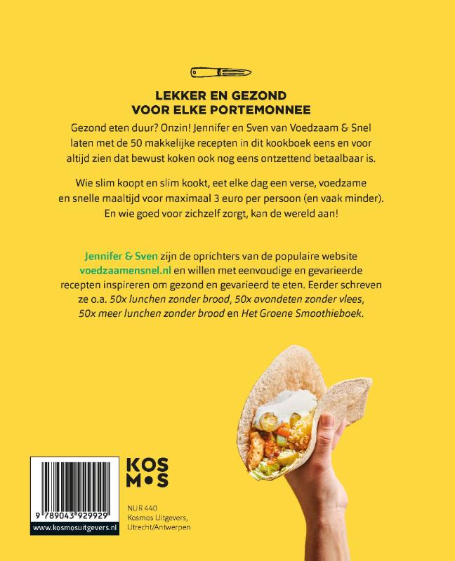 Achterkant van 50x lekker gezond & betaalbaar