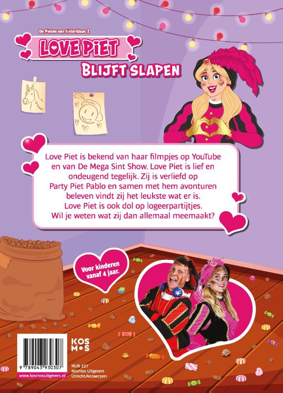 Achterkant van Love Piet blijft slapen