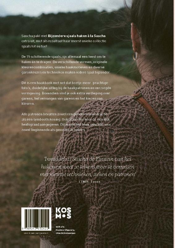 Achterkant van Bijzondere sjaals haken à la Sascha