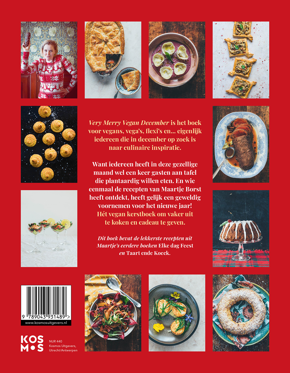 Achterkant van Very Merry Vegan December