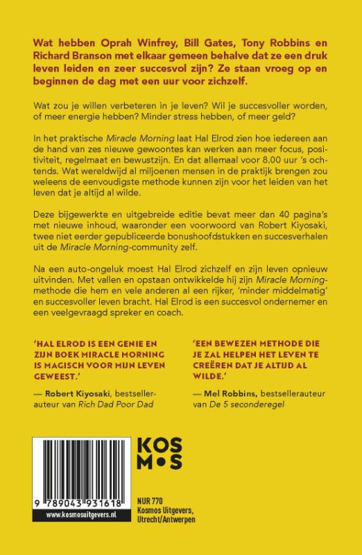 Achterkant van Miracle Morning