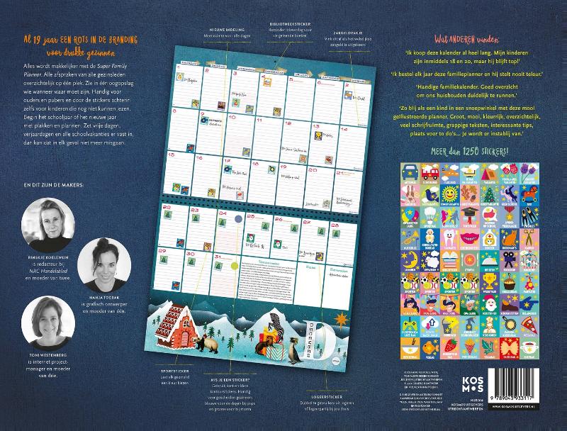 Achterkant van De handigste Super Family Planner 2025