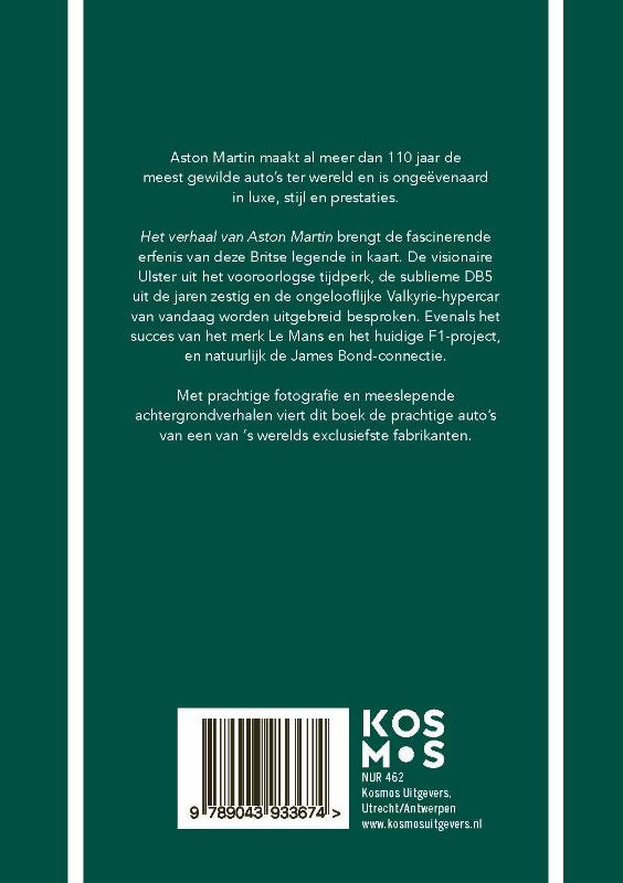 Achterkant van Het verhaal van Aston Martin