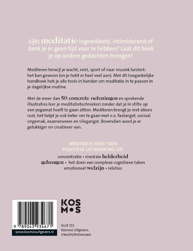 Achterkant van Meditatie voor het echte leven