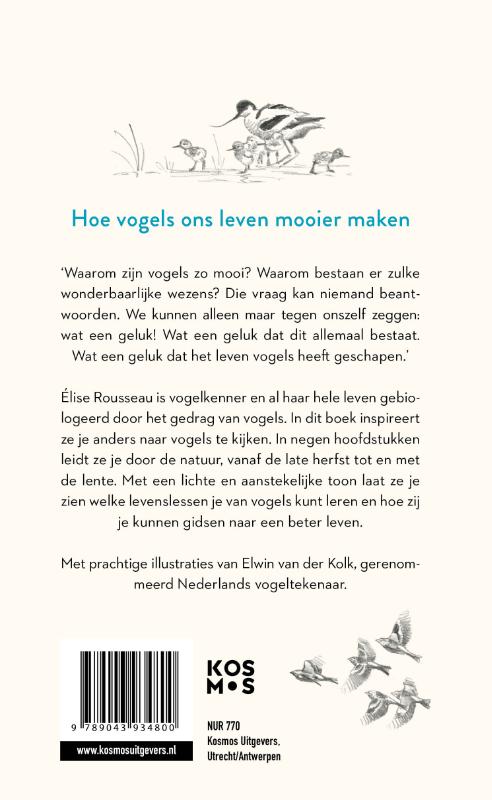 Achterkant van Leef als een vogel