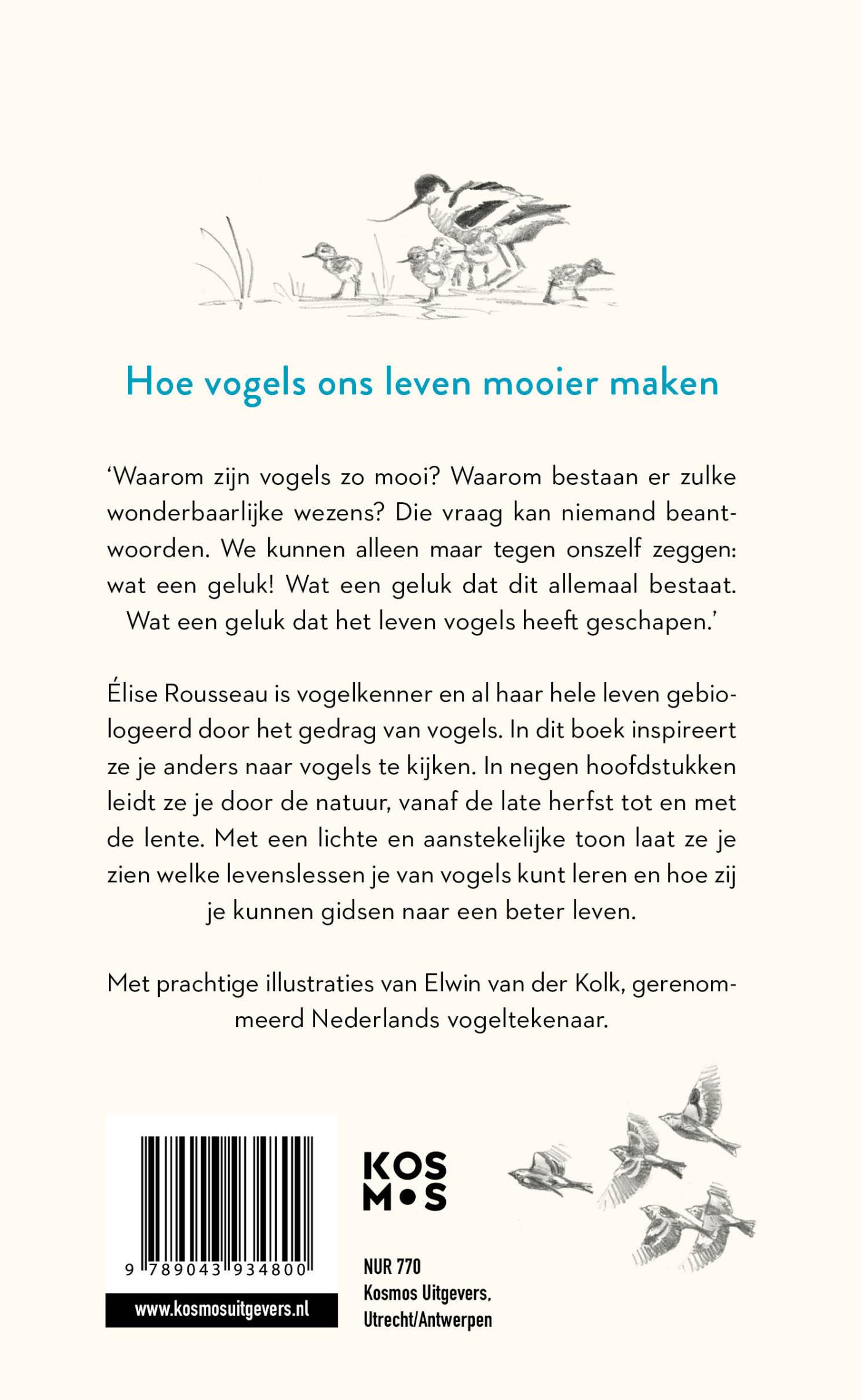 Achterkant van Leef als een vogel