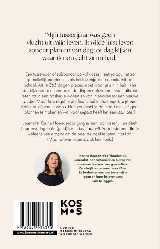 Achterkant van Een jaar vrij
