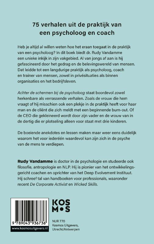 Achterkant van Achter de schermen bij de psycholoog